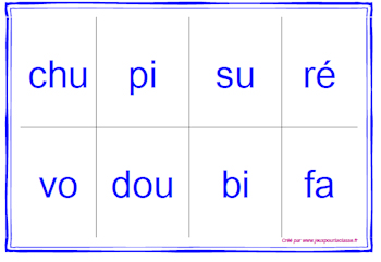 loto des syllabes jeuxpourlaclasse